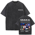 Washed Vintage Rapper Maka T-shirts Men Women Fashion Hip Ho