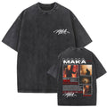 Washed Vintage Rapper Maka T-shirts Men Women Fashion Hip Ho