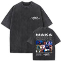 Washed Vintage Rapper Maka T-shirts Men Women Fashion Hip Ho
