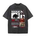 Washed Vintage Rapper Maka T-shirts Men Women Fashion Hip Ho