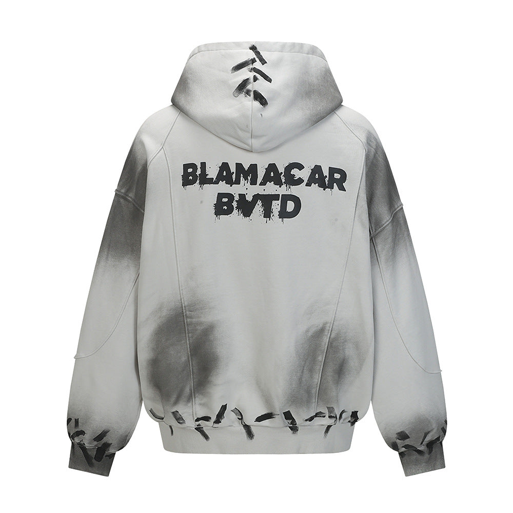 Splashing ink on dirty hoody