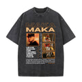 Washed Vintage Rapper Maka T-shirts Men Women Fashion Hip Ho